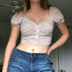 Princess Polly Puff Sleeve Crop Top